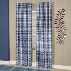 Stratton Wide Grommet Curtain Pair Indigo