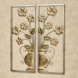 Maelynn Floral Wall Art Gold Set of Two