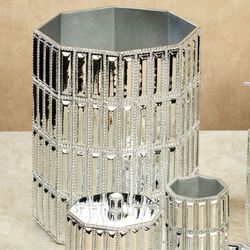 Glitz Silver Wastebasket