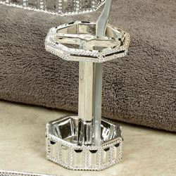 Glitz Silver Toothbrush Holder