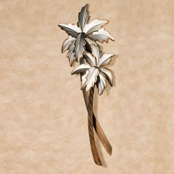 Right Facing Tropical Palm Tree Wall Art Multi Metallic