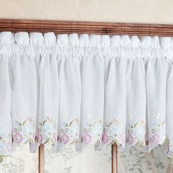 Isabella Embroidered Tailored Valance 60 x 14