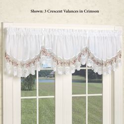 Vintage Embroidered Crescent Valance 58 x 18