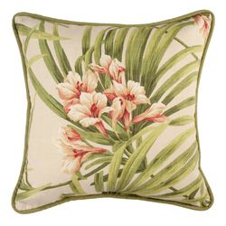 Katia Patterned Piped Pillow Light Cream 17 Square