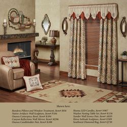 Bandera Layered Ascot Valance Multi Warm 60 x 18
