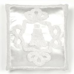 Lisette Tufted Tailored Pillow White 18 Square