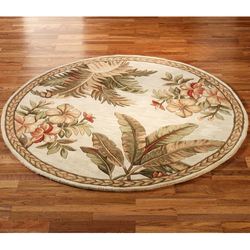 Tropical Retreat Area Rug Ivory