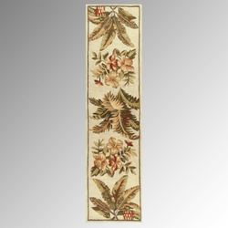 Tropical Retreat Rug Runner Ivory 26 x 10