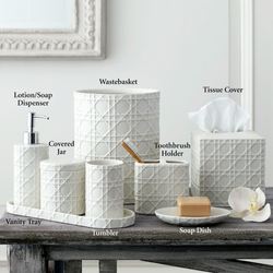 Rattan Lotion Soap Dispenser Ivory