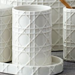 Rattan Tumbler Ivory