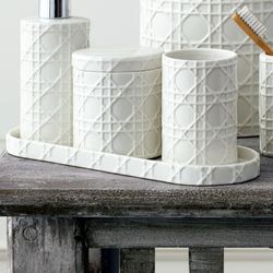 Rattan Vanity Tray Ivory