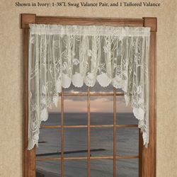 Sea Treasures Lace Swag Valance Pair 56 x 38