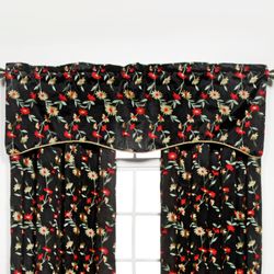 Wisteria Shaped Valance Onyx 52 x 17