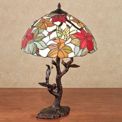 Tropical Passion Stained Glass Lamp Multi Warm
