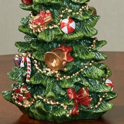 Christmas Tree Figurine Set Green Set of Four