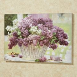Lilac Tea Party Canvas Wall Art Purple