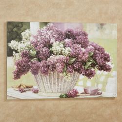 Lilac Tea Party Canvas Wall Art Purple Large