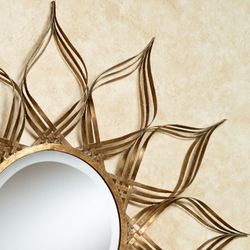 Serenity Blossom Mirrored Wall Sculpture Antique Gold