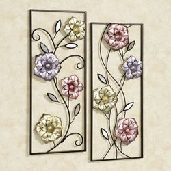 Glorious Summer Wall Art Panels Multi Jewel Set of Two