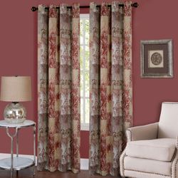 Craze Grommet Curtain Panel Rosewood