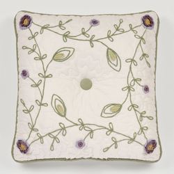 Blossom Tufted Pillow Lavender 18 Square