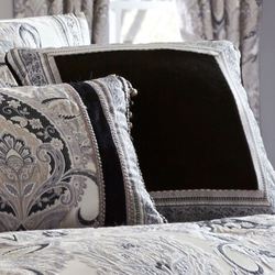 Guiliana Framed Piped Pillow Silver Gray 18 Square