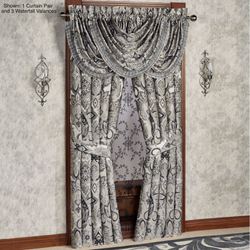 Guiliana Wide Tailored Curtain Pair Silver Gray 100 x 84