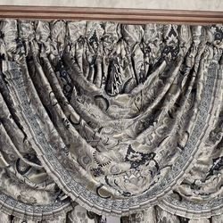 Guiliana Waterfall Valance Silver Gray 49 x 33