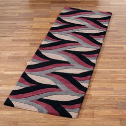 Divergence Rug Runner Claret 23 x 76