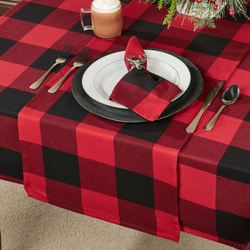 Rustic Buffalo Plaid Table Runner Red/Black 16 x 72