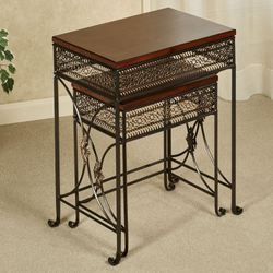 Charleston Nesting Tables Bronze Set of Two