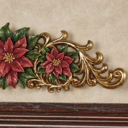 Red Poinsettia Holiday Door Topper Multi Warm