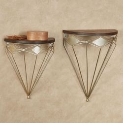 Nolan Wall Shelves Platinum Set of Two