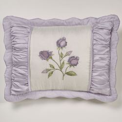 Lavender Rose Embroidered Sham