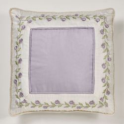 Lavender Rose Embroidered European Sham Only