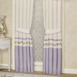 Lavender Rose Tailored Curtain Pair
