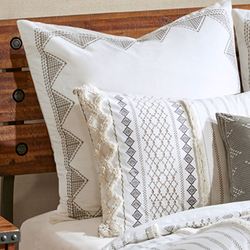 Imani Embroidered Sham Off White European