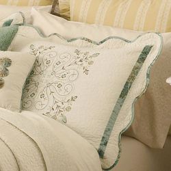 Vintage Treasure Quilted Sham Light Cream Standard