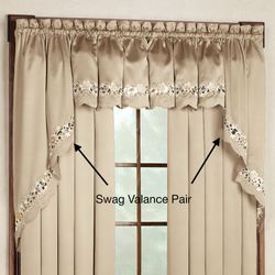 Valencia Tailored Swag Valance Pair  55 x 38
