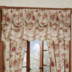 Heirloom Rose Tuck Valance Fawn 90 x 20