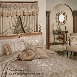 Fleur Round Wall Mirror Antique Gold