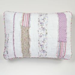 Lavender Rail Quilted Sham White