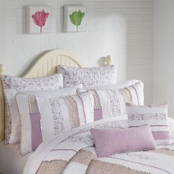 Lavender Rail Quilted Pillow Lilac Rectangle