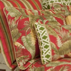 Captiva Flanged Sham Dark Red