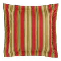 Captiva Striped Flanged Sham Dark Red European