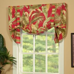 Captiva Tie Up Valance Dark Red 52 x 20