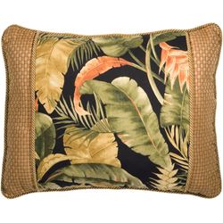 La Selva Corded Pillow Black Rectangle