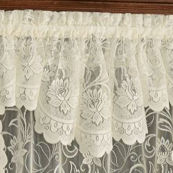 Art Nouveau Lace Tailored Valance 56 x 15