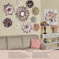 Fragrant Blooms Floral Wall Art Blue Set of Two