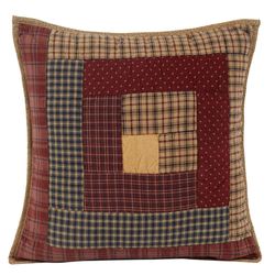 Millsboro Patchwork Quilted Pillow Multi Warm 16 Square